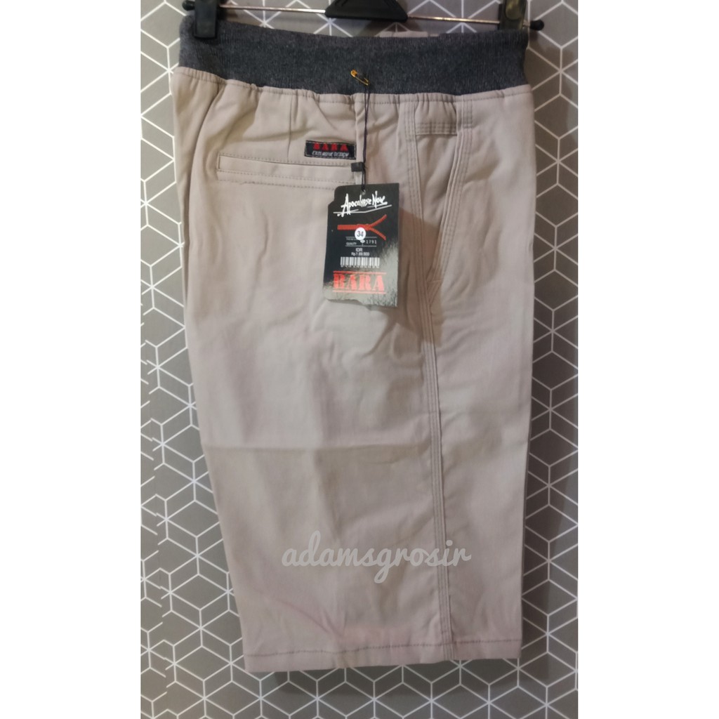 Celana chinos pendek dewasa bahan twiil combed UK 27-32