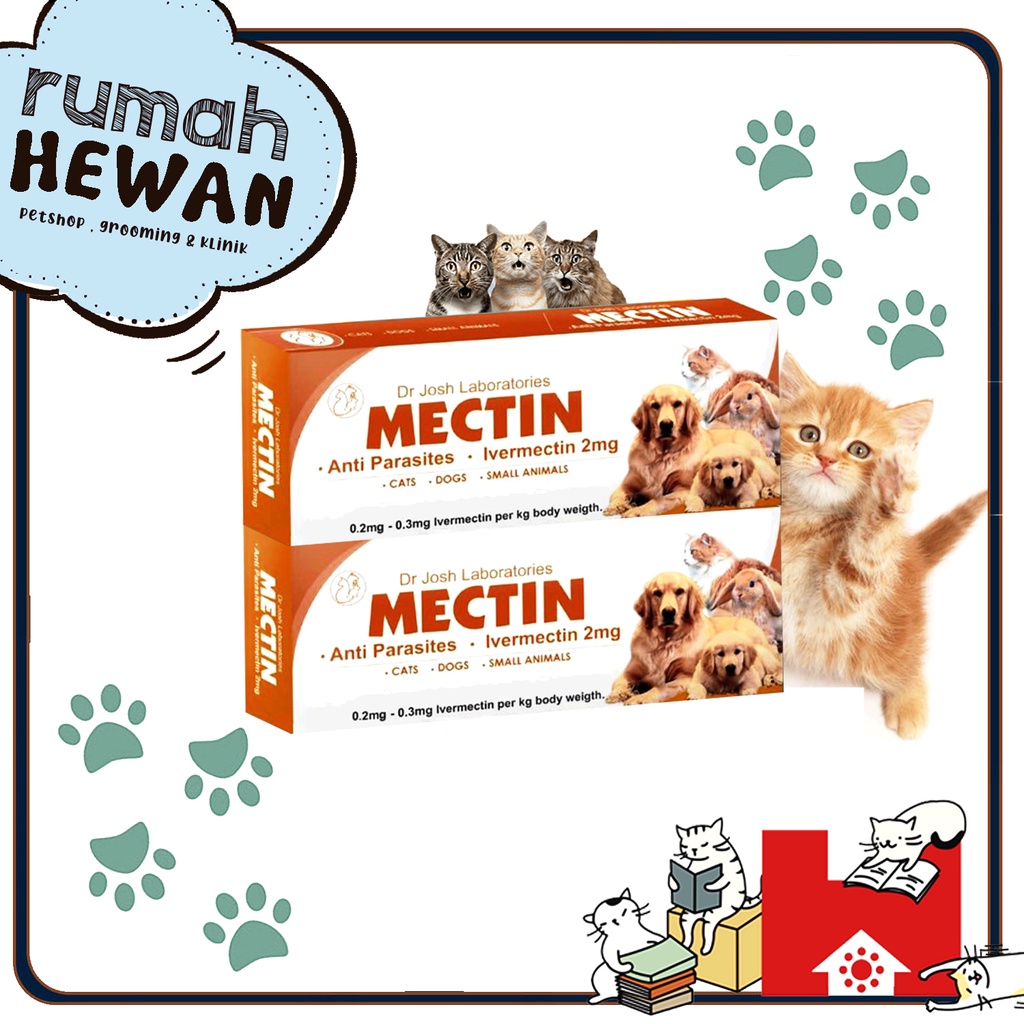 Jual Mectin Obat Anti Kutu Parasit Jamur Hewan Kucing Anjing Harga Ecer Tablet Indonesia Shopee Indonesia