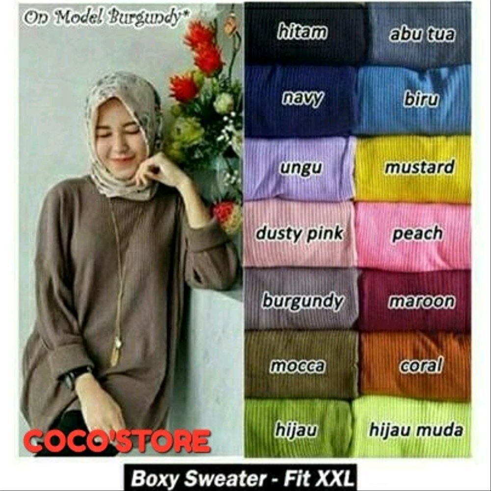 Boxy premium JUMBO boxy sweater sweater boxy sweater rajut baju rajut rajut korea rajutan Diskon