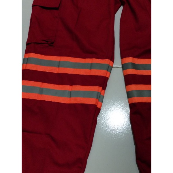 CELANA SAFETY MERAH SCOTLIGT BESAR ORANYE DOBLE