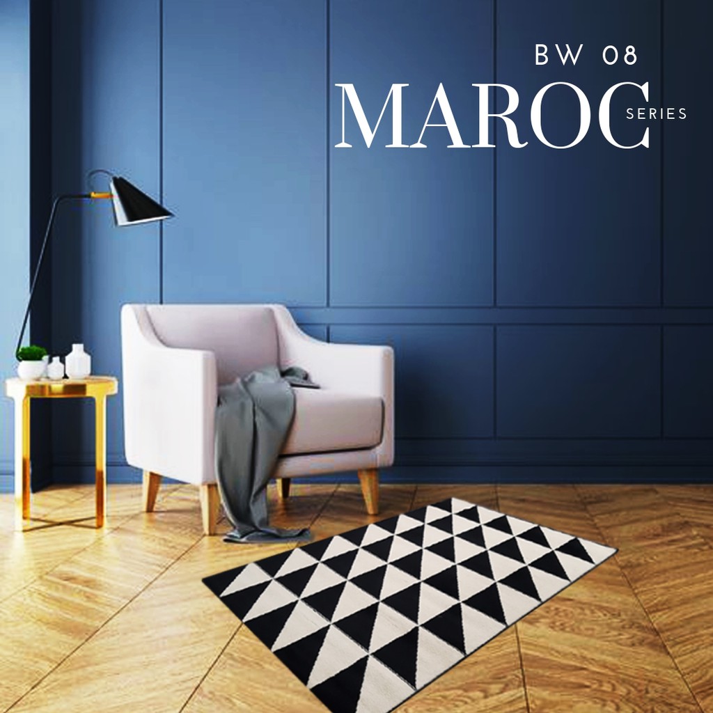 KARPET LANTAI MAROC 100X150 MONOKROM ALL MOTIF-2