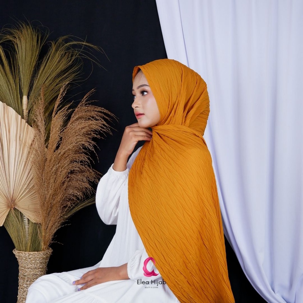 ZAFRON PASHMINA PLISKET PADI FULL / HIJAB PASHMINA PADI PLISKET FULL