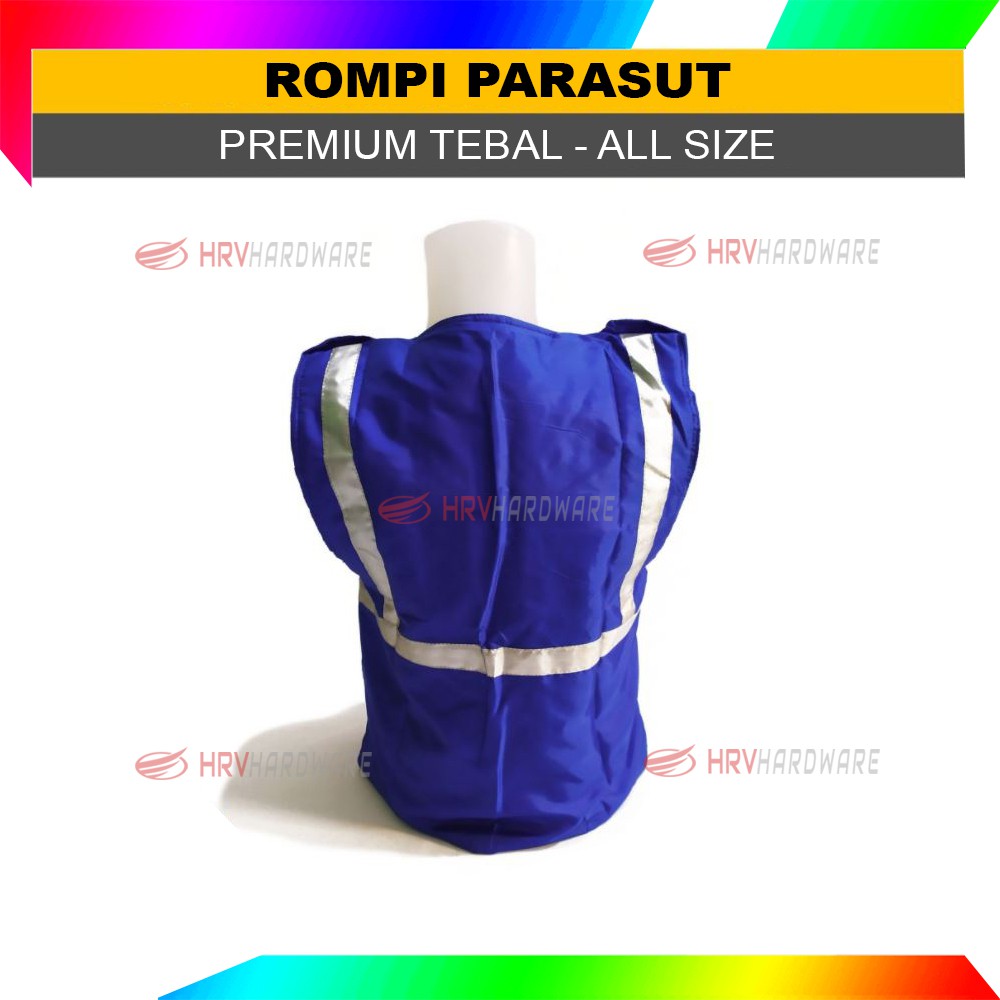 Rompi Parasut Biru-Orange-Hijau-Touring Parkir Security