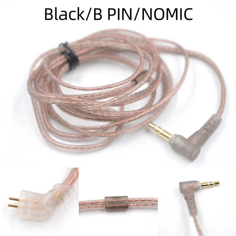 Kabel KZ Copper Type B/C Dark/Light Copper Oxygen High Purity KZ ZSN Pro X KZ EDX KZ ZST X-B No Mic (Flat) Dark