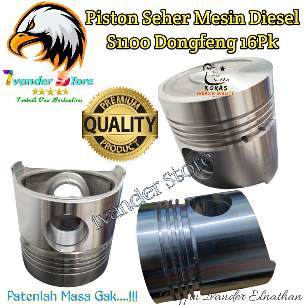 Piston seher Mesin Diesel S1100 Dongfeng 16Pk