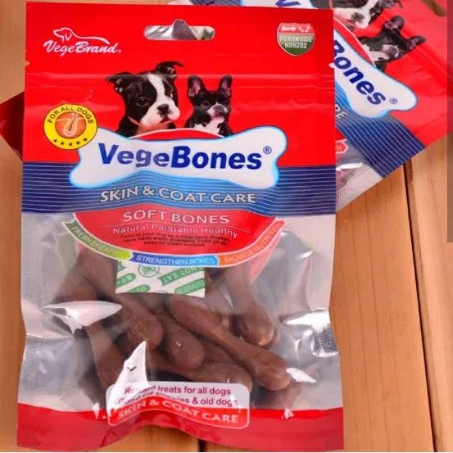 Makanan anjing vegebones skin coat care. Cemilan dog snack tulang tulangan gigit dental