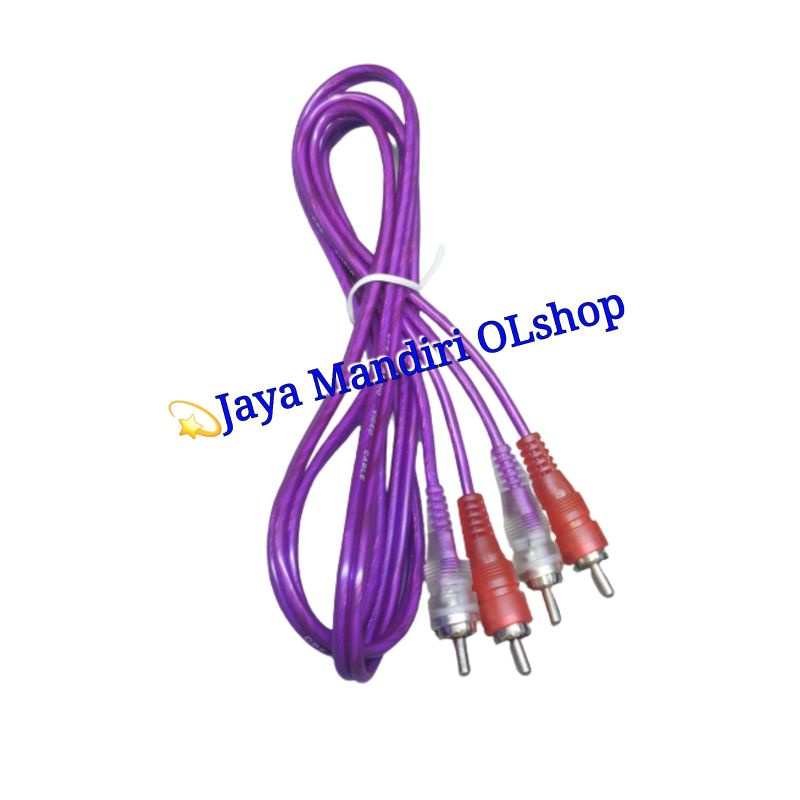 Kabel RCA 2-2 Audio Transparan - Kabel RCA 2 R / 1.5M