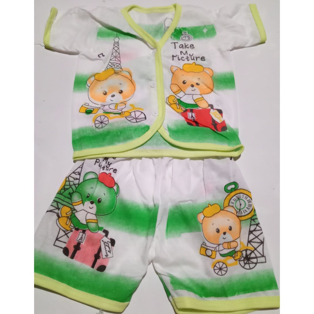 Baju bayi SETELAN katun PANJANG dan PENDEK