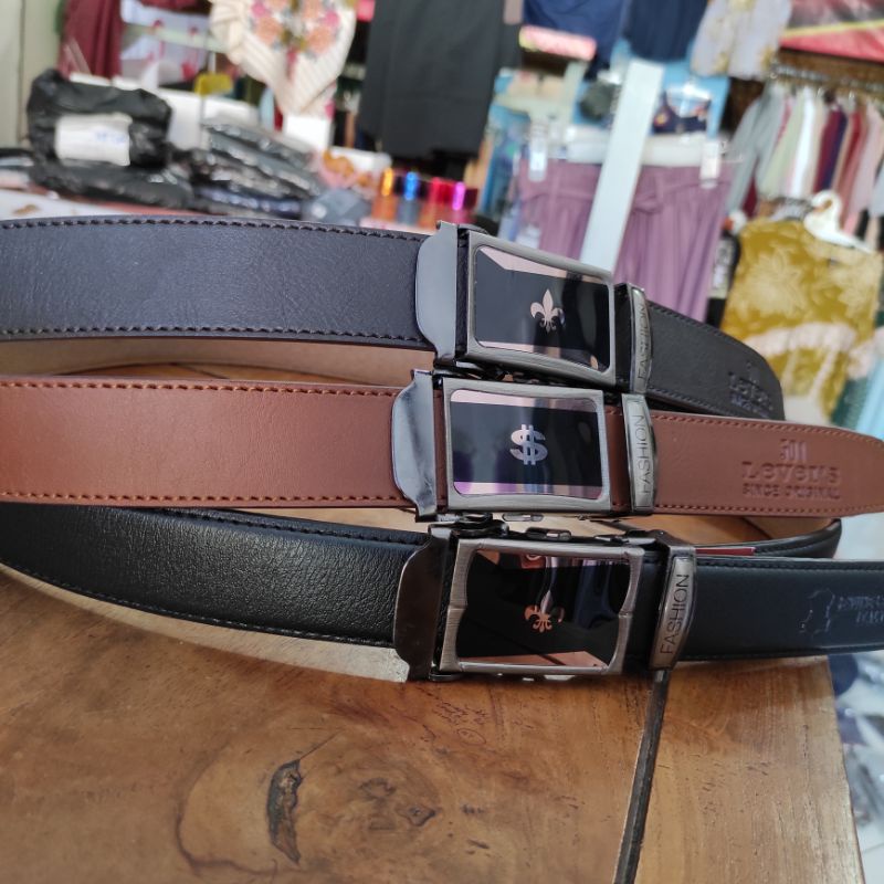 Sabuk Pria Jepit Ikat Pinggang Kulit Sintetis 501 Levi'S Premium