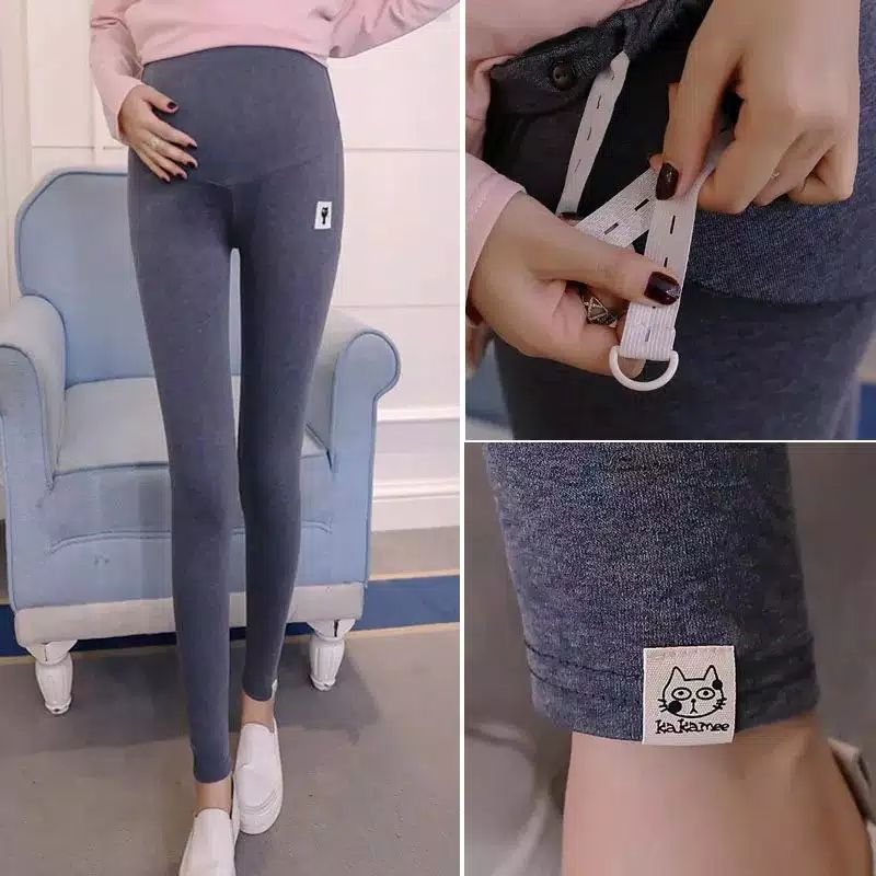 Celana Legging Hamil Import • Meow • Maternity Leggings • Bumil • Fashion Wanita