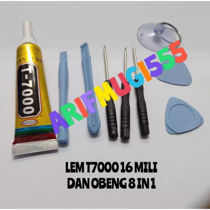 OBENG TOOLS SET OPENING 8 IN 1+LEM B7000 15 MILI ZHANLIDA HITAM