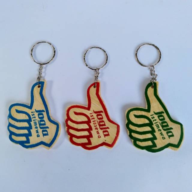 (BISA COD) SATU SET GANTUNGAN KUNCI BENTUK JEMPOL JOGJA ISI 20 PCS - SOUVENIR JOGJA MURAH