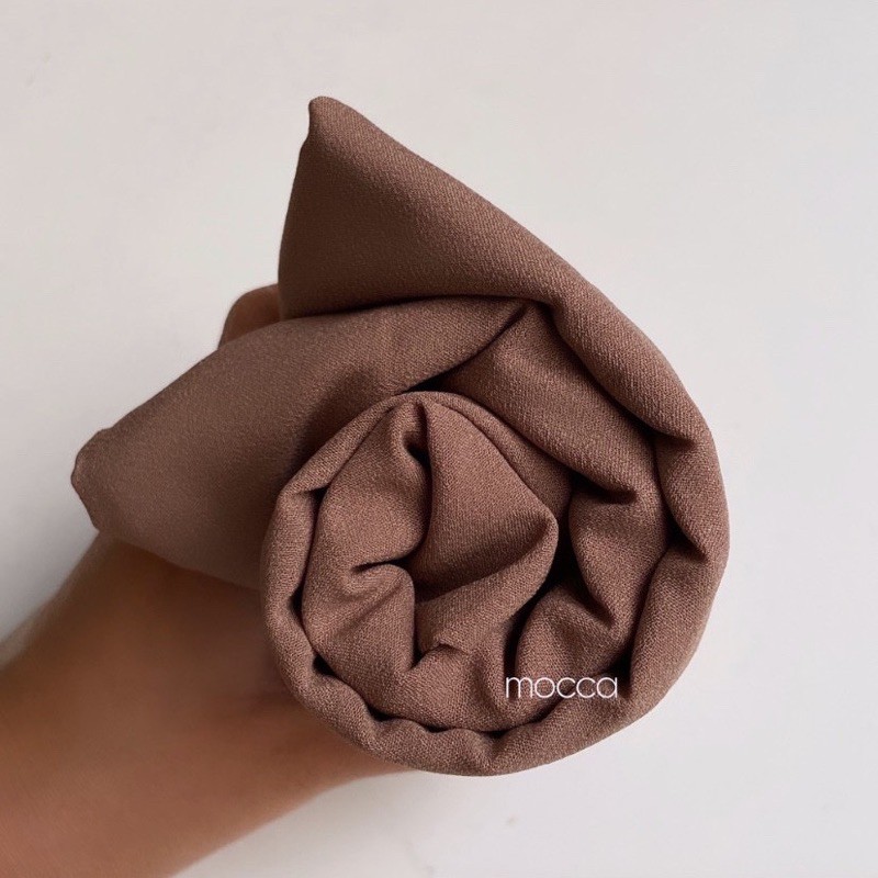 pashmina instan giona giani JAHIT TEPI RAPI / pasmina instan / hijab instan-Mocca