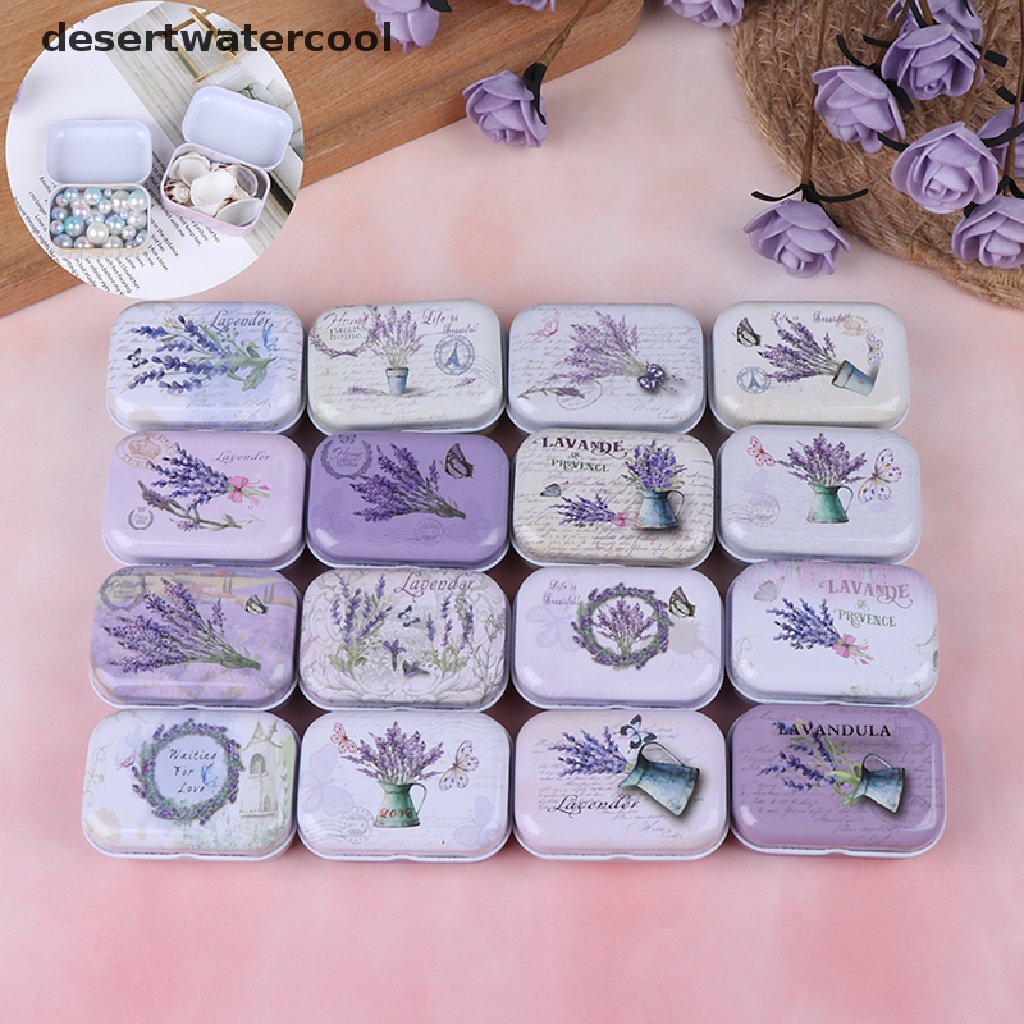 Kotak Penyimpanan Perhiasan / Permen mini Motif Lavender