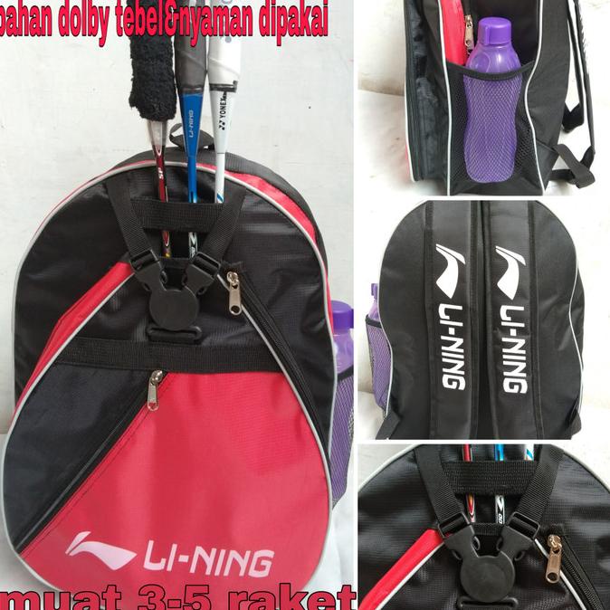 Kualitas terbaik] TAS RAKET BADMINTON LINING MODEL RANSEL MURAH