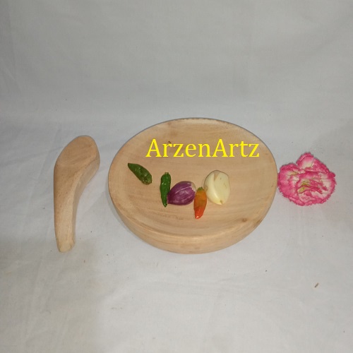 Cobek Set Mini Alat Dapur Untuk Pembuat Sambal Diameter 13 cm