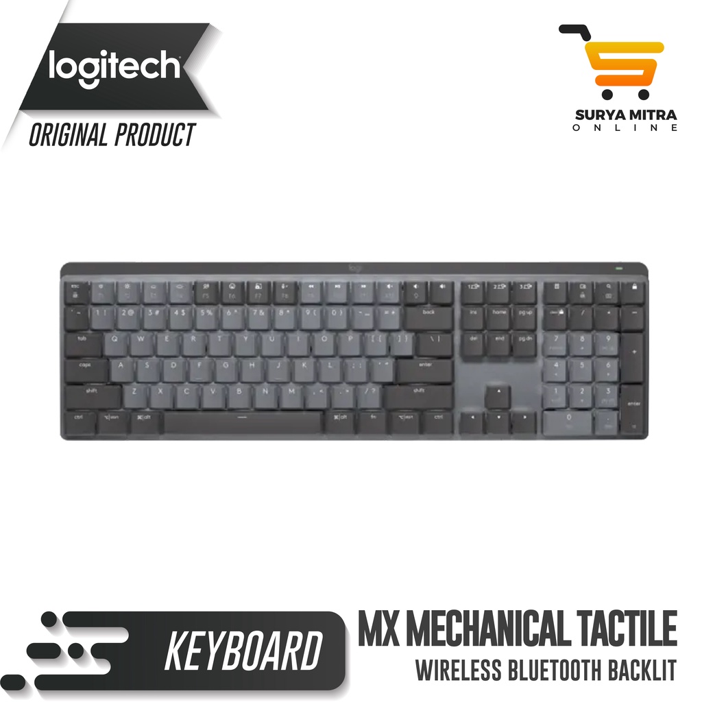 Logitech MX Mechanical Tactile Keyboard Wireless Bluetooth Backlit