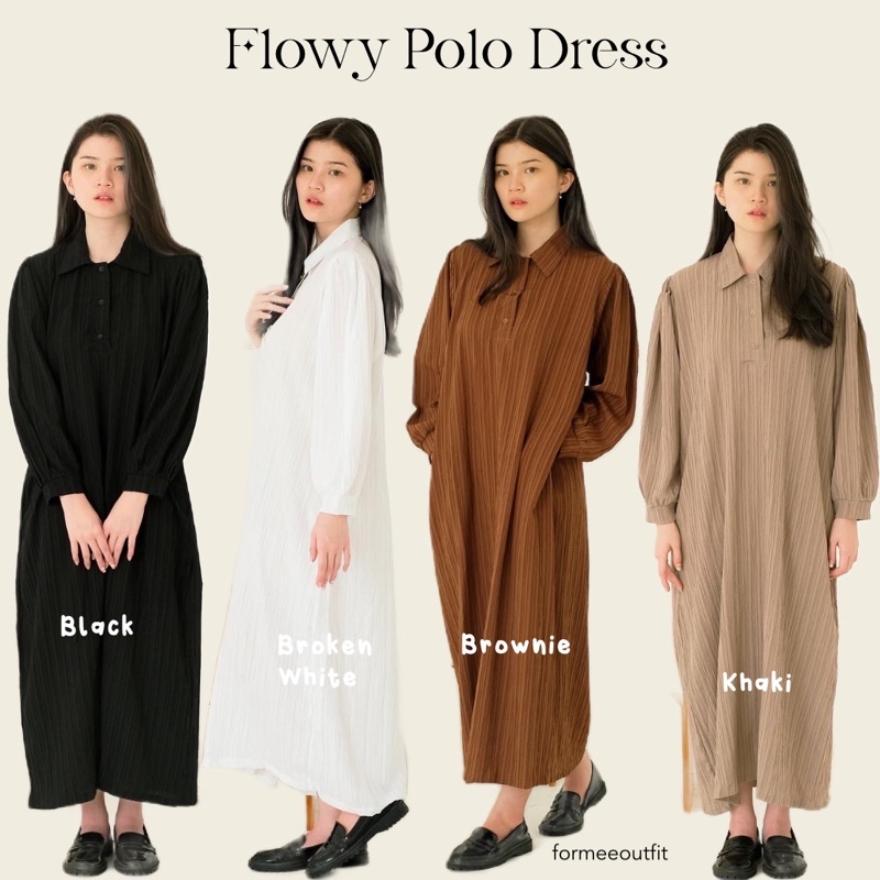 Flowy Polo Dress - Formeeoutfit