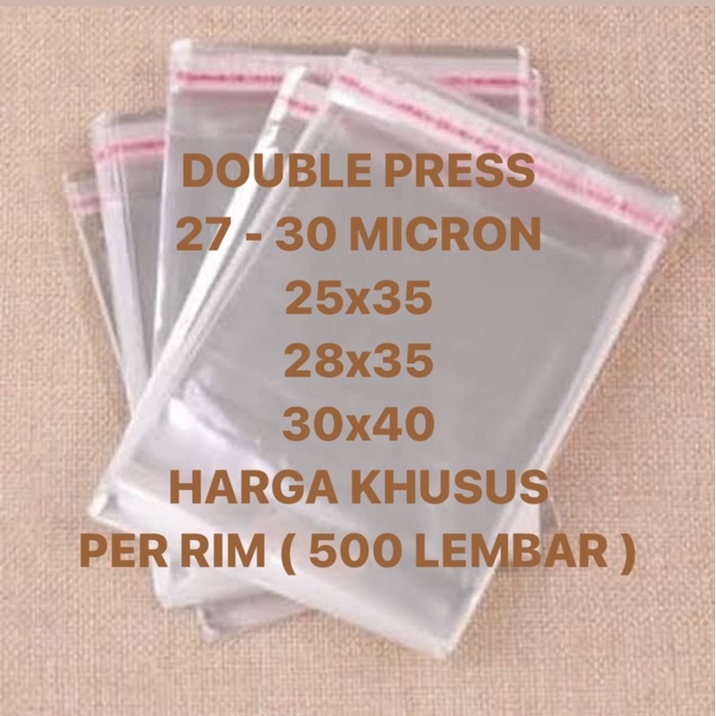 500 PCS | 27 MICRON 30 MICRON 06 PLASTIK OPP SEAL BAJU GARMEN 25x35 28x35 30x40