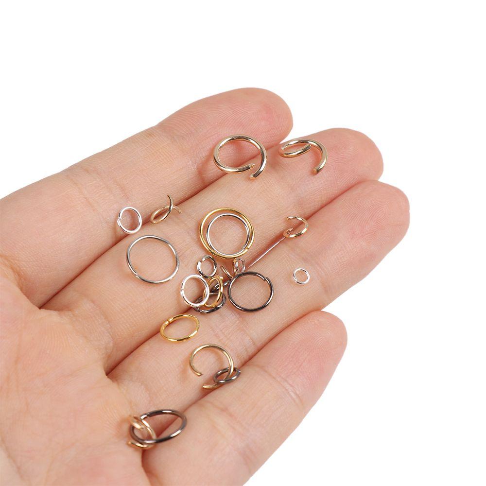 Solighter 1450PCS/kotak Cincin Lompat Terbuka3 /4 /5 /6 /7 /8 /10mm Handmade Link Kalung Anting DIY Aksesoris