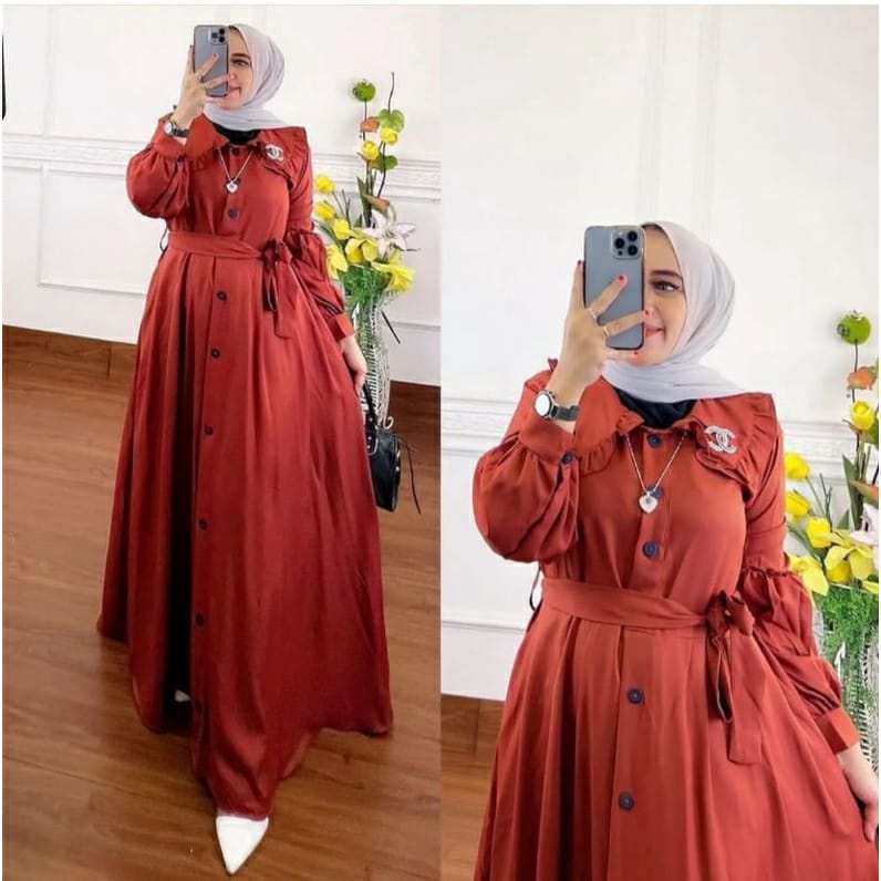GAMIS Kamila dress terbaru DRESS terbaru wanita dress menyusui full kancing