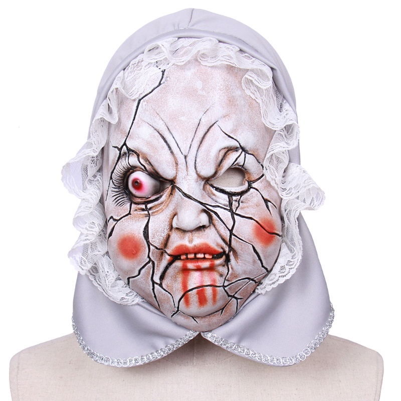 Zzz Topeng Halloween / Cosplay / Masquerade Full Face Bahan Lace Untuk Wanita