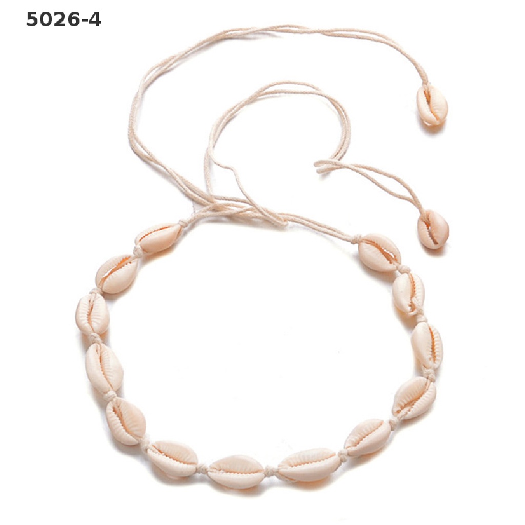 5026-4 Stylish Beach Bohemian Sea Shell Pendant Chain Choker Necklace Women Jewelry 5026-4