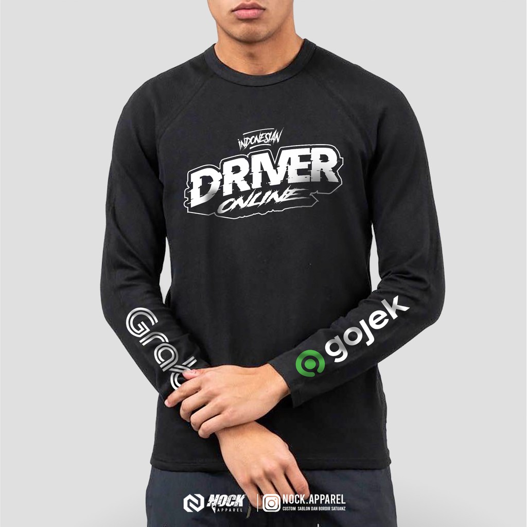 Kaos Long Sleeve Custom Driver Online Ojol Nock-2