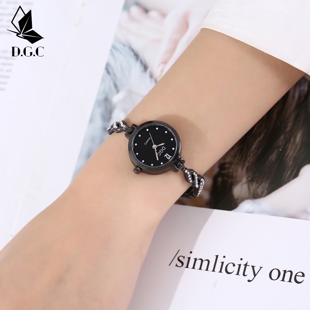 ✨DGC✨ Wanita Jam Tangan Fashion Gelang Dial Berlian Jam Tangan Korea Sederhana Kasual Mahasiswa Gelang High-end W221