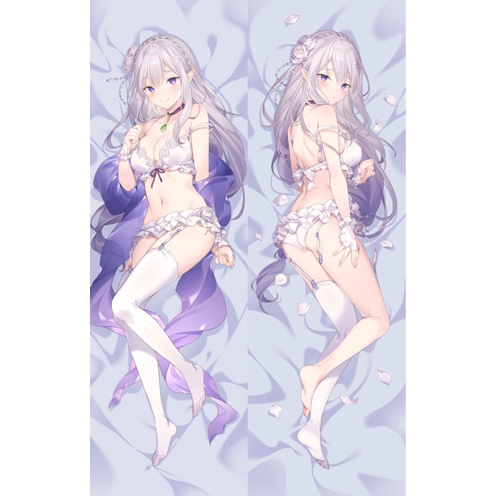 Sarung / Dakimakura Sarung Guling Anime Emilia Rezero 5 - Axtatex