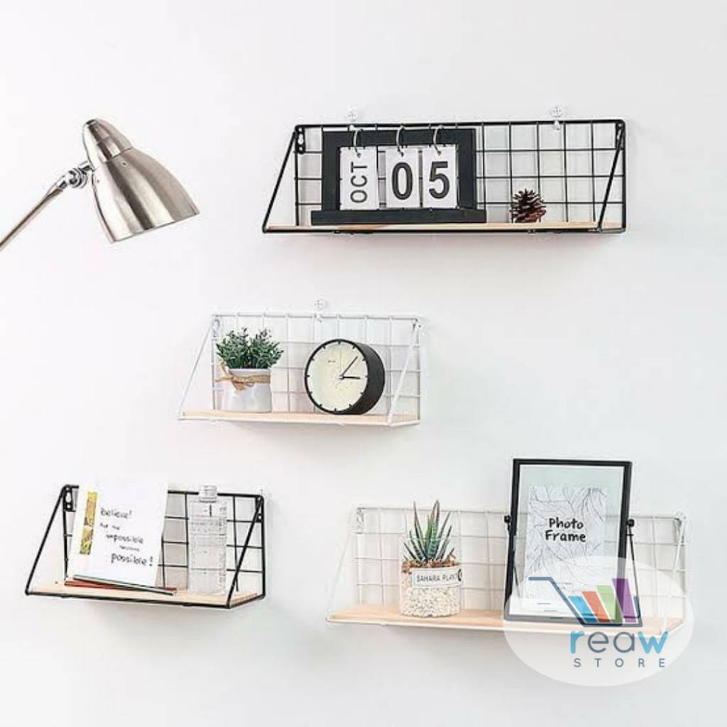 Rak Dinding Tempel Tatakan Besi / Hanging Storage Rack RADIT