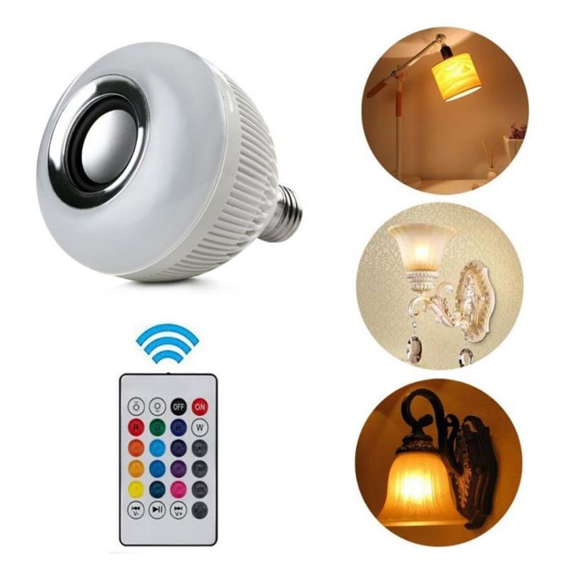 Bohlam Lampu Ulir LED RGB E27 6W with Bluetooth Speaker