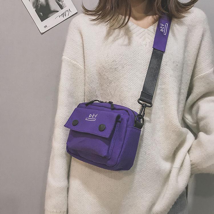 TAS SELEMPANG WANITA DCY KOREA SLING BAG WANITA PRIA UNISEX KANVAS TAS FASHION WANITA KEKINIAN | FADHILAH SHOP BJB
