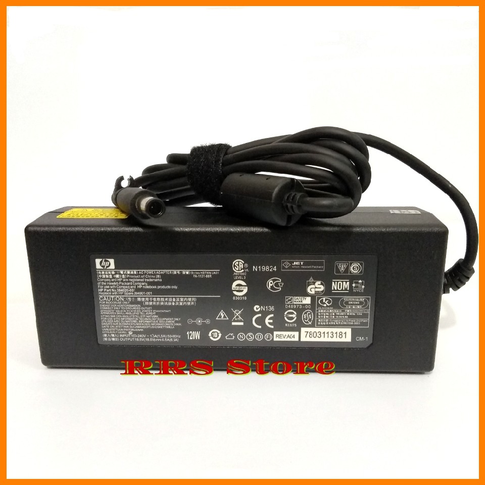 Original AC Adaptor HP-COMPAQ 18.5V 6.5A (7.4*5.0mm) 120W/PA-1121 BONUS KABEL POWER