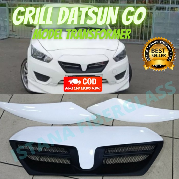 Grill Datsun Go Model Transformer Grill Datsun go BONUS Eyelid Mata Sipit
