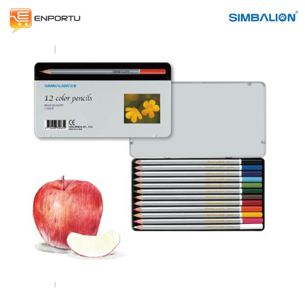 

Simbalion Pencil Color metal box 12 Colors - Pensil warna C1200
