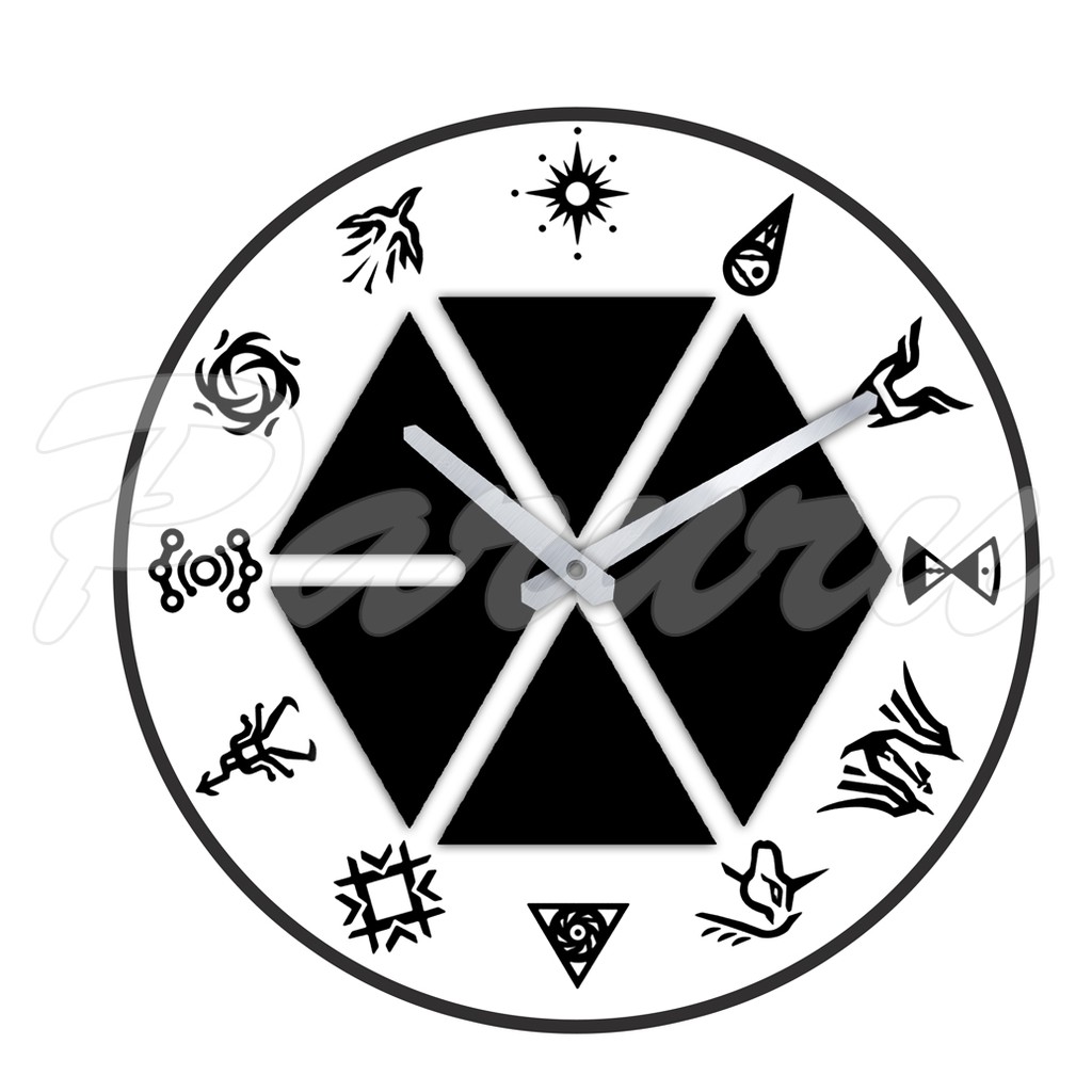 Jam dinding EXO - kode EXO WHITE