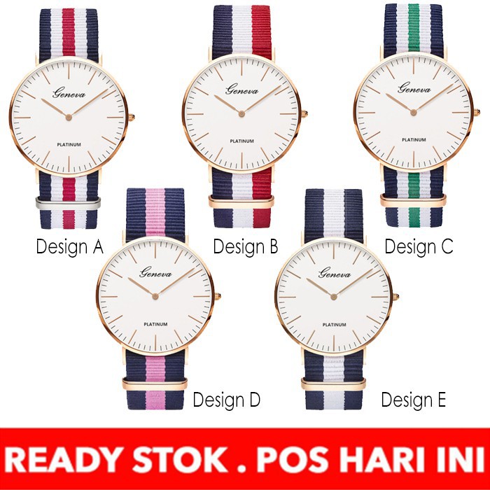 Geneva  Pria Canvas  Fashion   Watch Men Women Watch192