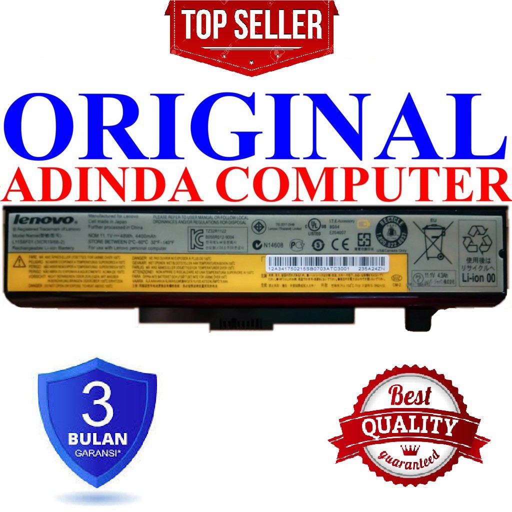 Baterai Lenovo G480 G400 G405 G485 G500 G505 G410 G510 G580 G585 G700 G710 ORI