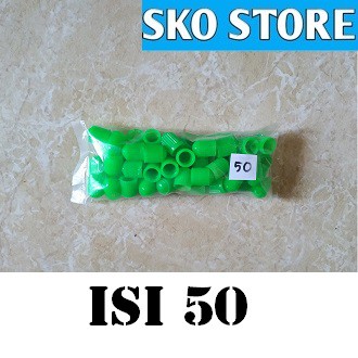 Tutup Pentil Nitrogen Plastik Isi 50 Biji/Pcs