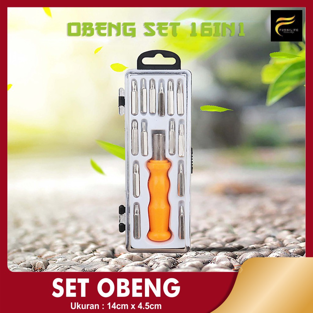 Obeng Set 16 In 1 Obeng Torx T5 T6 T8 T10 T15 Bit / 0beng Hp Kunci Screwdriver Hp Elektronik Gj-20