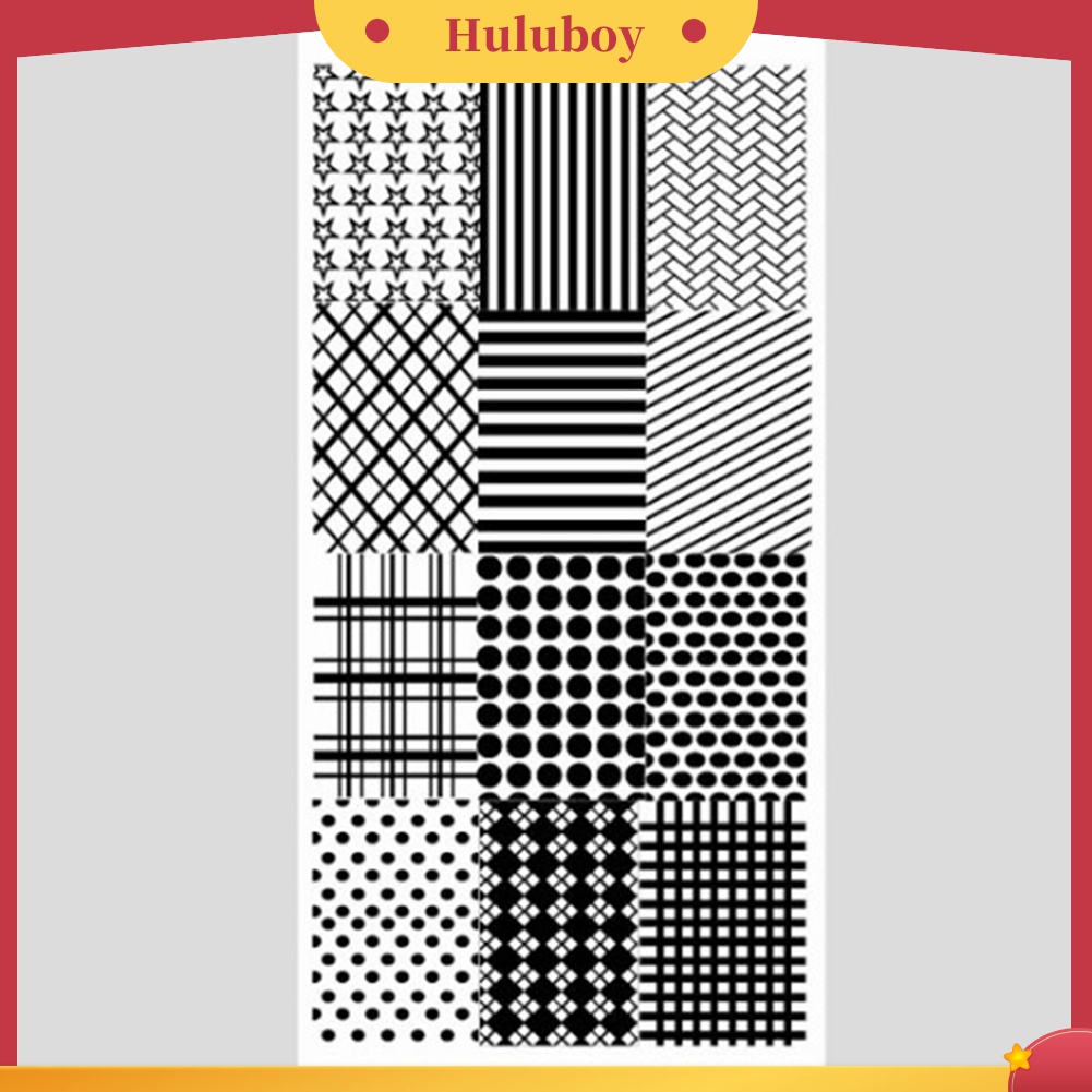 Huluboy Huluboy♡ Plat Stempel Cetakan Kuteks Nail Art Manicure Untuk Wanita