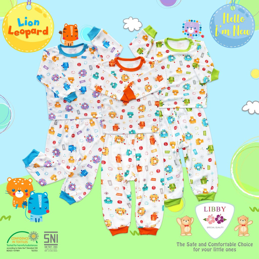 LIBBY Setelan Panjang Piyama Baju  Bayi  Libby SML kecil  6 