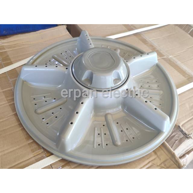 PULSTATOR MESIN CUCI POLYTRON POLOS ABU-ABU AS GERIGI 10 DIAMETER 34CM