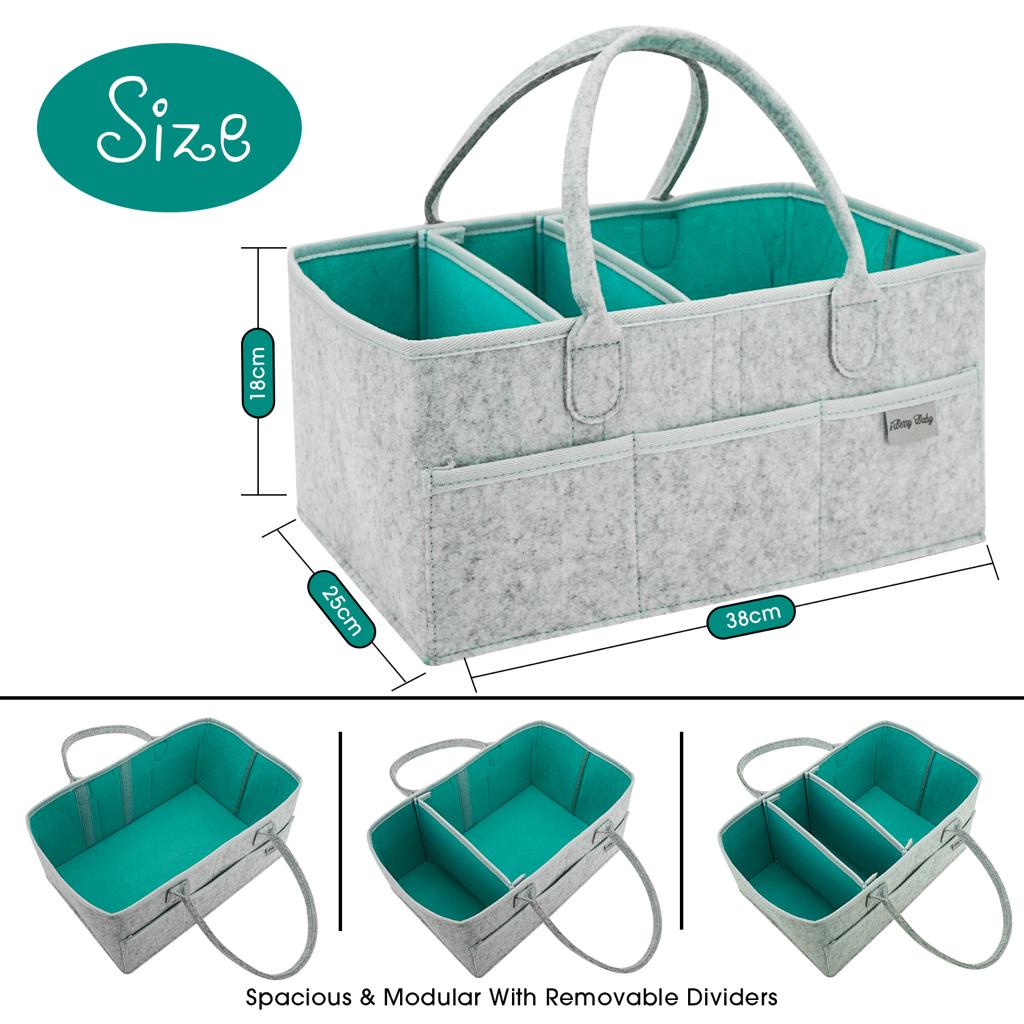 iBerry My Size Multipurpose Caddy Bag dengan Tutup Diaper Tas Stroller Organizer Baby Perlengkapan Anak Bayi Storage with Flap Closure