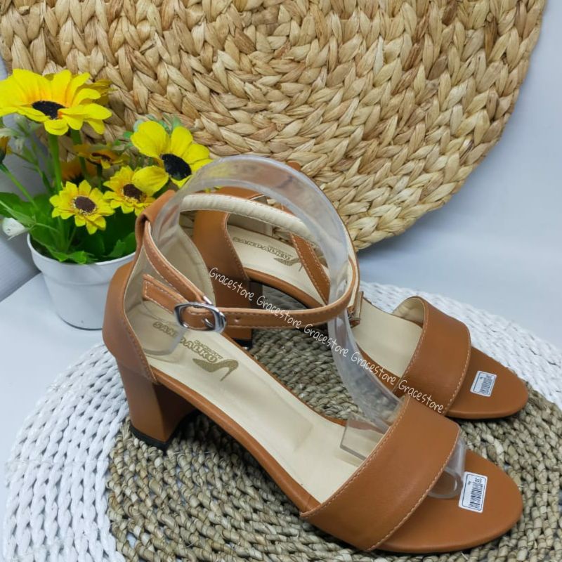 Sandal Wanita Hak Tahu 5cm dan 7cm Santai Resmi Model Simple dan Cantik Pd274