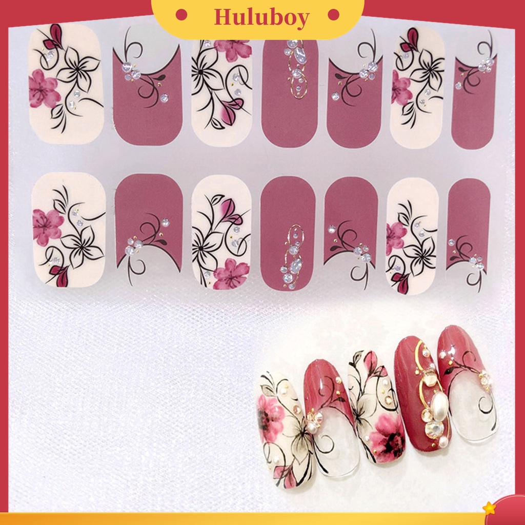Huluboy Huluboy♡ Patch Stiker Kuku Desain Beragam Untuk Dekorasi Nail Art