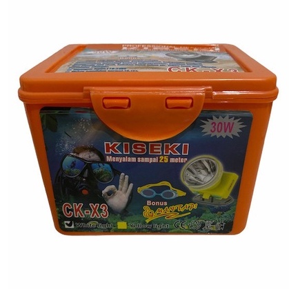 COD SENTER KEPALA SELAM/SENTER DIVING KISEKI CK-X3 30W BONUS KACA MATA RENANG