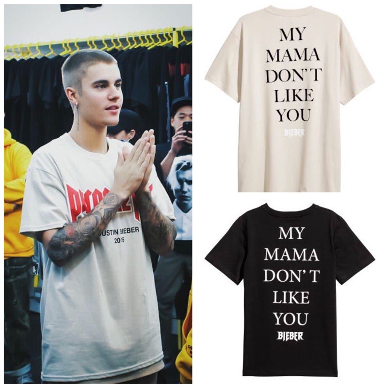 TSHIRT KAOS JUSTIN BIEBER PURPOSE TOUR MY MAMA DON'T LIKE YOU