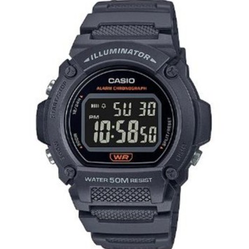 Casio Original W219H-1A / W-219H-1A 2A 8B Jam Tangan Pria Digital Karet Hitam